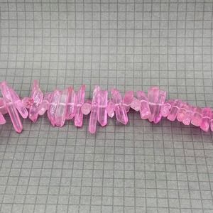 Pink Quartz Points Full Strand Jewelry Making Supplies